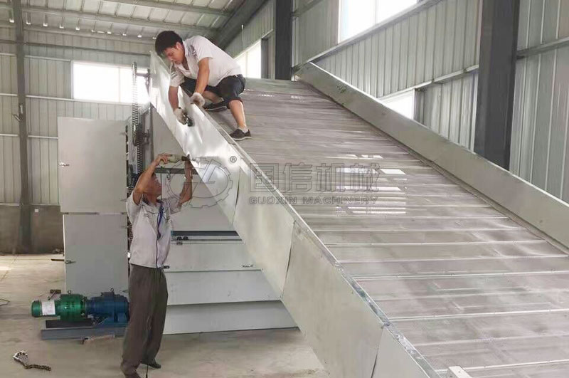 黄蜀葵烘干设备安徽池州安装现场